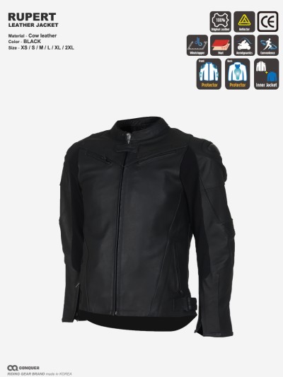 CQ RUPERT LEATHER JACKET (컨쿼 루퍼트 가죽 자켓)