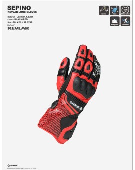 BRENO SEPINO KEVLAR LONG GLOVES 레드 (브레노 세피노 케블라 롱글러브)