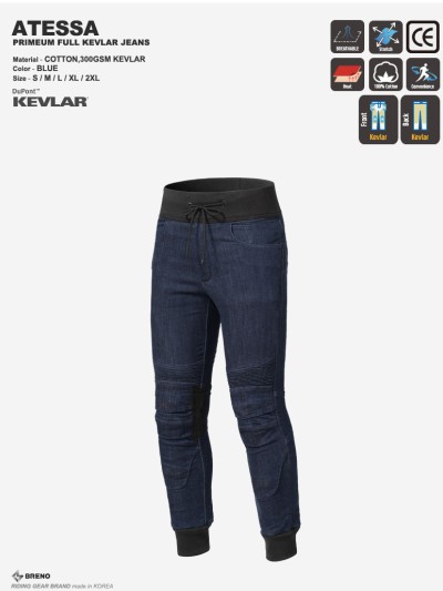 BRENO ATESSA BLUE FULL KEVLAR PANTS (브레노 아테사 블루 풀 케블라 팬츠)