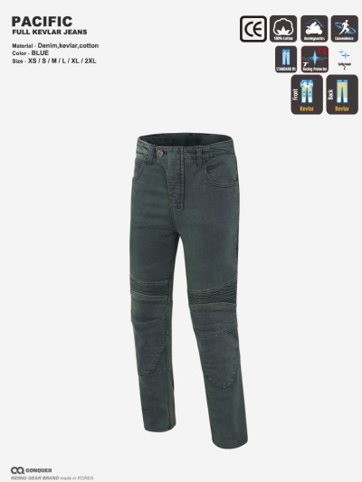 [반품,환불X 단종 50%이상 할인 제품] CQ FULL KEVLAR JEANS PACIFIC (컨쿼 퍼시픽 풀케블라 라이딩진)