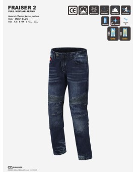 [반품,환불X 단종 50%이상  할인 제품] CQ FULL KEVLAR JEANS FRAISER 2 (컨쿼 풀케블라 진 프레이져2) XS,S,2XL 사이즈