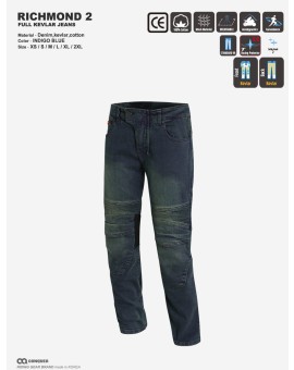 [반품,환불X 단종 50%이상  할인 제품] CQ FULL KEVLAR JEANS RICHMOND 2 (컨쿼 풀케블라 진 리치몬드2) XS,S 사이즈