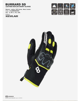 CQ BURRARD KEVLAR SHORT GLOVES FLUORESCENT (컨쿼 버라드 숏 글러브 형광)