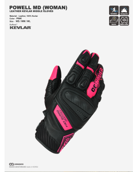 CQ POWELL KEVLAR MIDDLE GLOVES WOMEN PINK (컨쿼 파웰 미들 글러브 여성 핑크)
