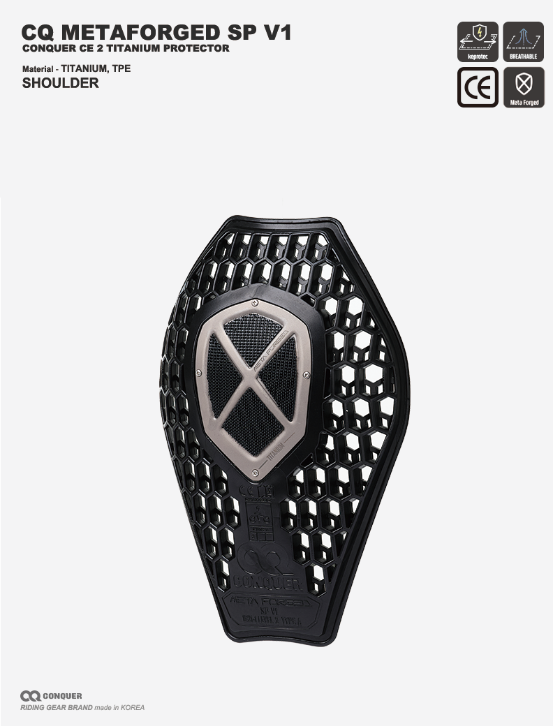 CQ CE LEVEL 2 METAFORGED SP V1 TITANIUM SHOULDER PROTECTOR (컨쿼 CE 레벨 2 메타포지드 티타늄 어깨 프로텍터 1세트)