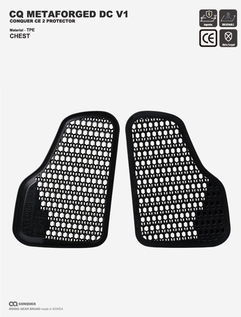 CQ CE LEVEL 2 METAFORGED DC V1 CHEST PROTECTOR (컨쿼 CE 레벨 2 메타포지드 가슴 프로텍터 1세트)