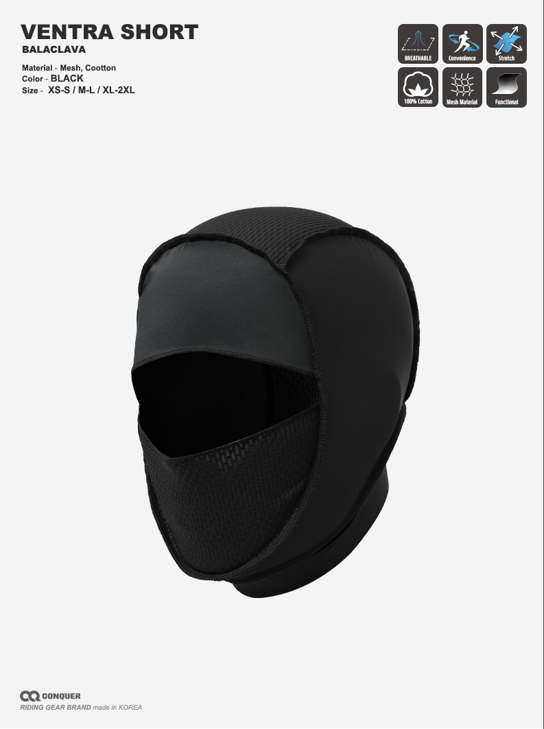 CQ VENTRA SHORT BALACLAVA  (컨쿼 벤트라 숏 바라클라바)