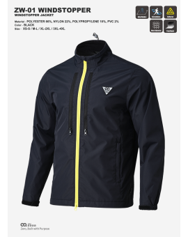 CQ ZERO ZW-01 WINDSTOPPER JACKET - BLACK (컨쿼 제로 ZW-01 윈드스토퍼 자켓 블랙)
