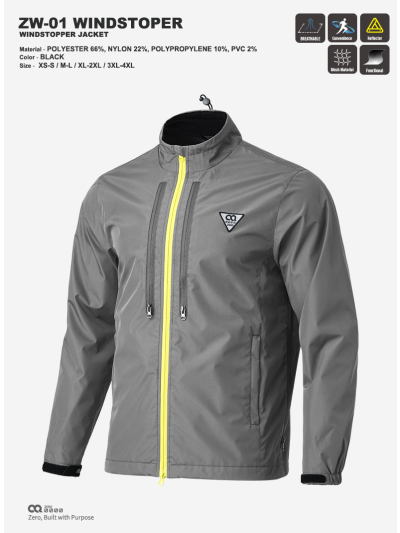 CQ ZERO ZW-01 WINDSTOPPER JACKET - GRAY (컨쿼 제로 ZW-01 윈드스토퍼 자켓 그레이)