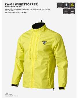 CQ ZERO ZW-01 WINDSTOPPER JACKET - YELLOW (컨쿼 제로 ZW-01 윈드스토퍼 자켓 옐로우)