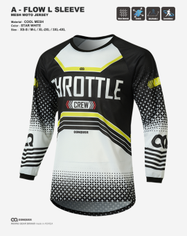 CQ A-FLOW MOTO JERSEY STAR WHITE (컨쿼 에이 플로우 모토 져지 스타 화이트)