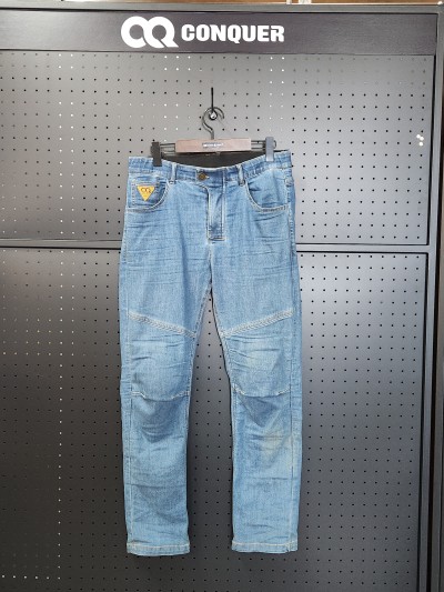 [교환/환불X]CQ ZERO ZP-01 SLIM FIT CORDURA DENIM JEANS LIGHT BLUE (컨쿼 제로 슬림핏 코듀라 데님진 라이트블루) L 사이즈