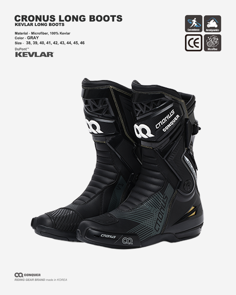 CRONUS LONG BOOTS GRAY(SIGNATURE) 크로노스 롱 부츠 그레이(시그니처)