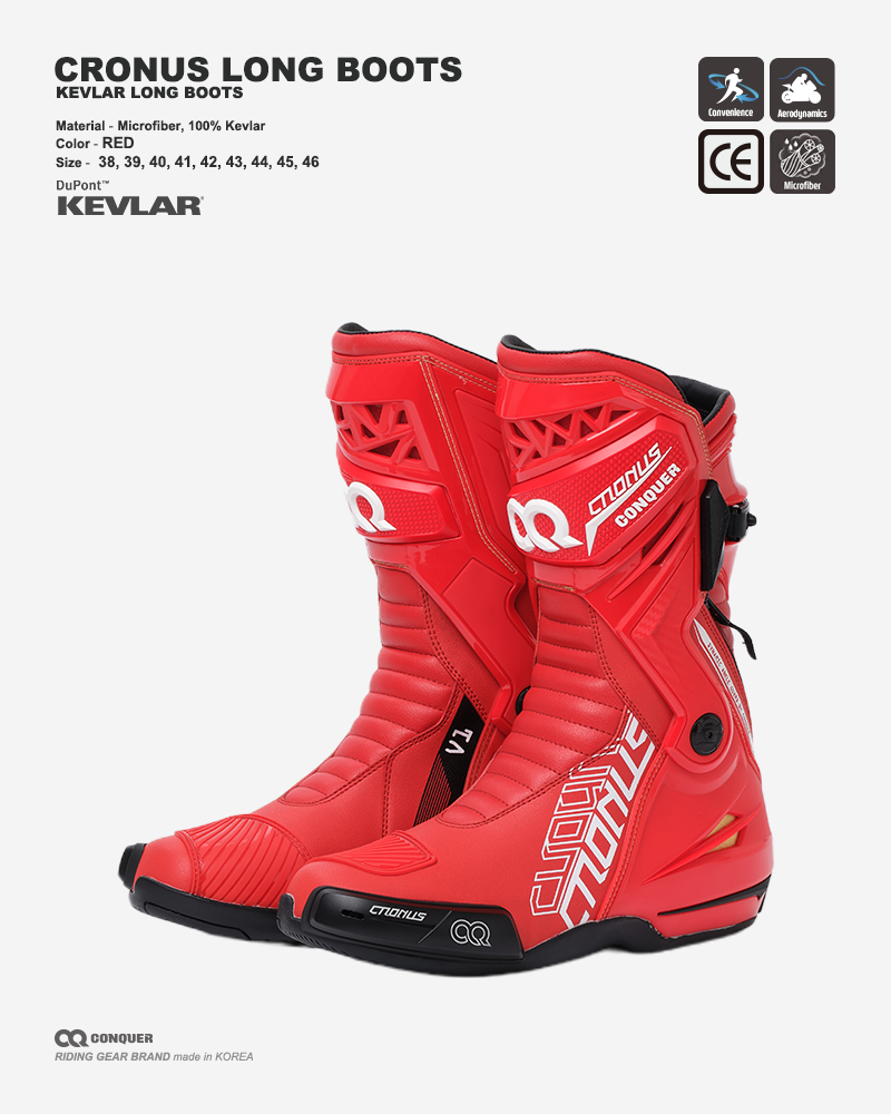 CRONOS LONG BOOTS RED